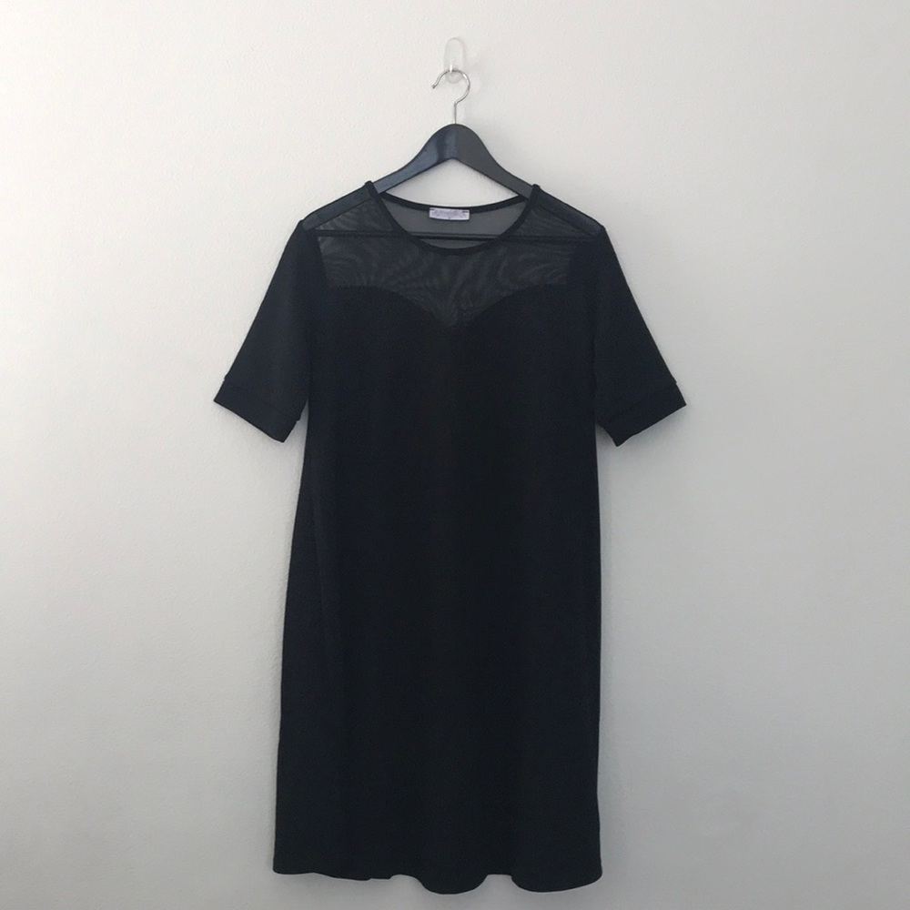Bluebell Maternity Black Mesh Dress - Size 10
